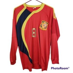 Spain National Football Team Kids Long Sleeve Jersey Size XL